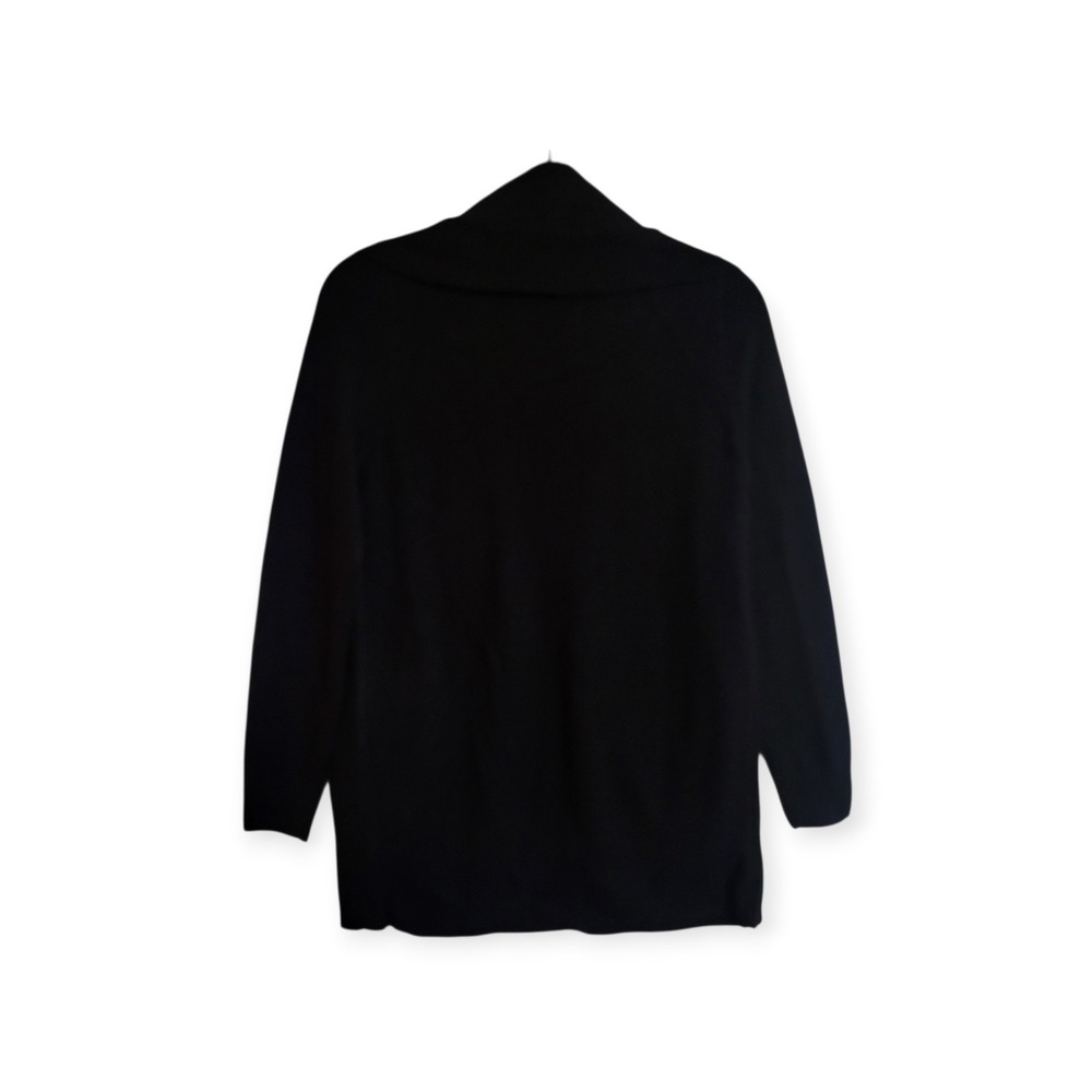 Quince S NWOT Mongolian Cashmere Open Cardigan Sweater Black Quiet Lux Minimal - Picture 10 of 12